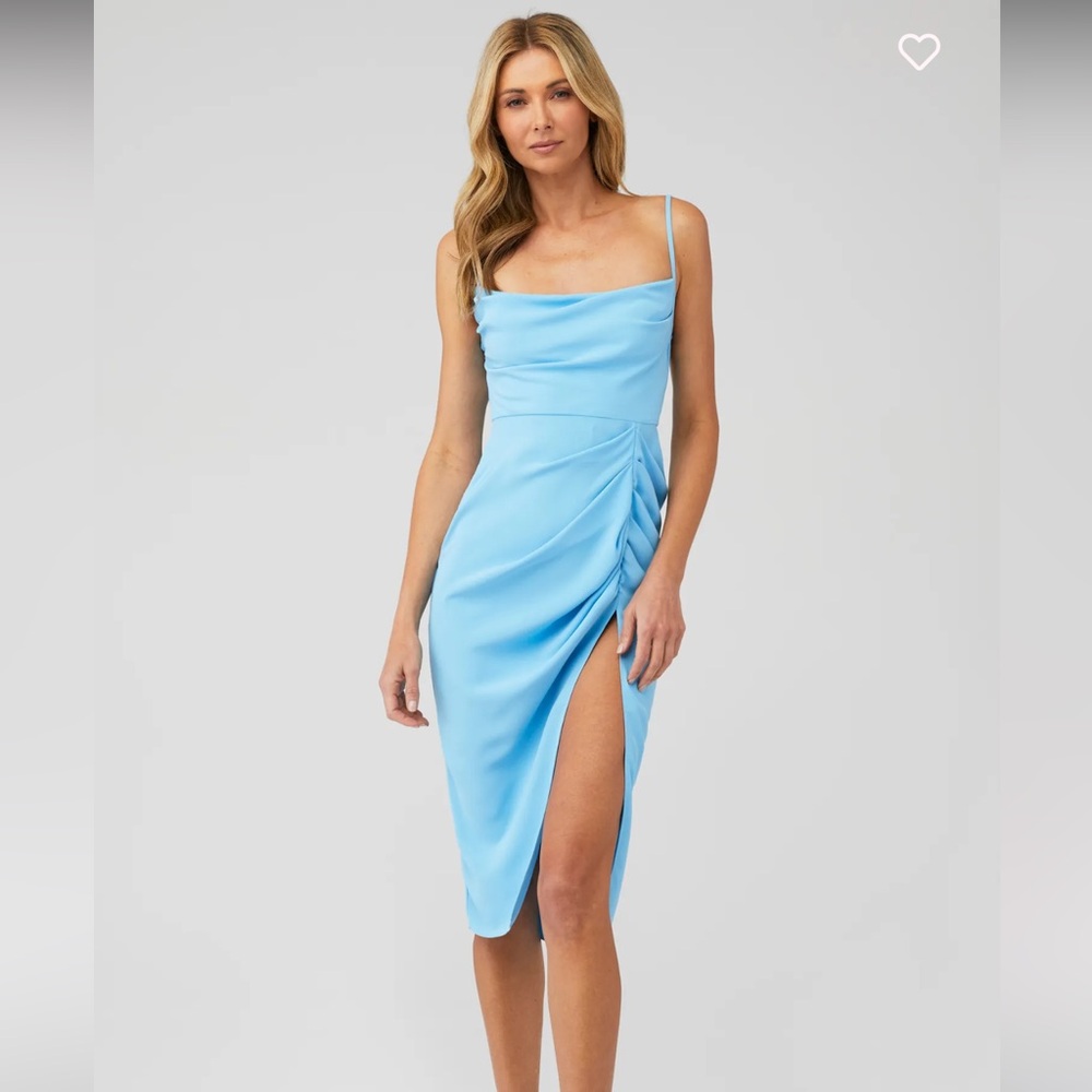 Amanda Uprichard Jasalina Dress. Light blue, size L, like new condition!